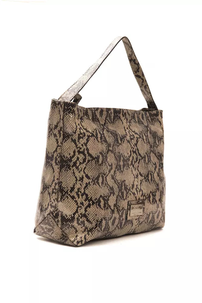 Women’s Pompei Donatella Brown Leather Women Shoulder Bag
