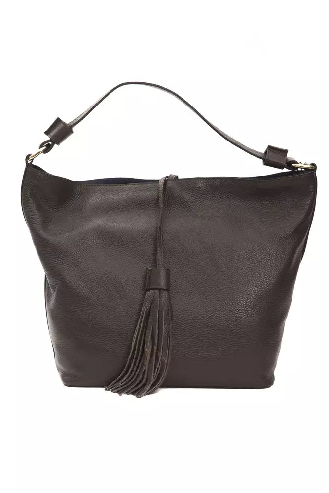 Women’s Pompei Donatella Brown Leather Women Shoulder Bag