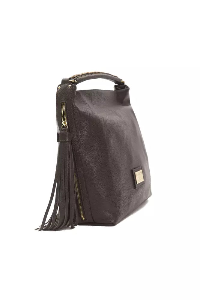 Women’s Pompei Donatella Brown Leather Women Shoulder Bag