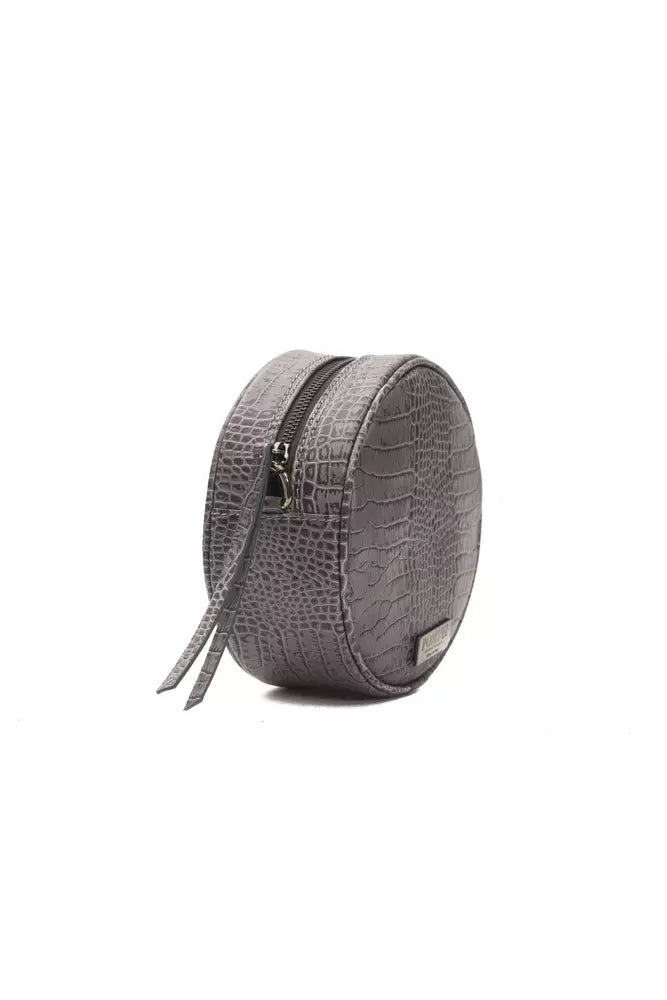 Women’s Pompei Donatella Gray Leather Women Crossbody Bag