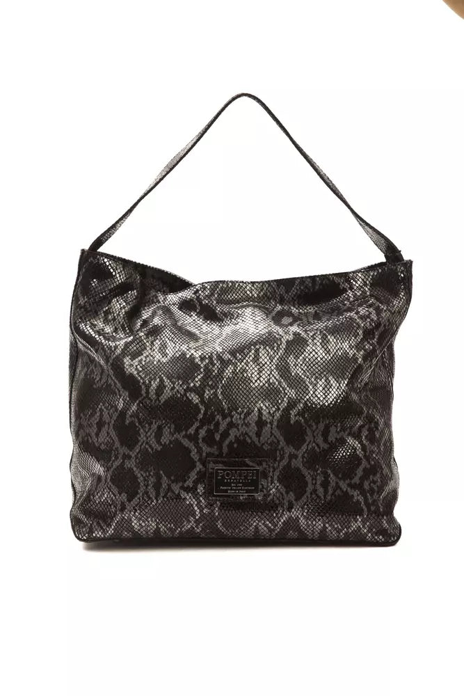 Women’s Pompei Donatella Gray Leather Women Shoulder Bag