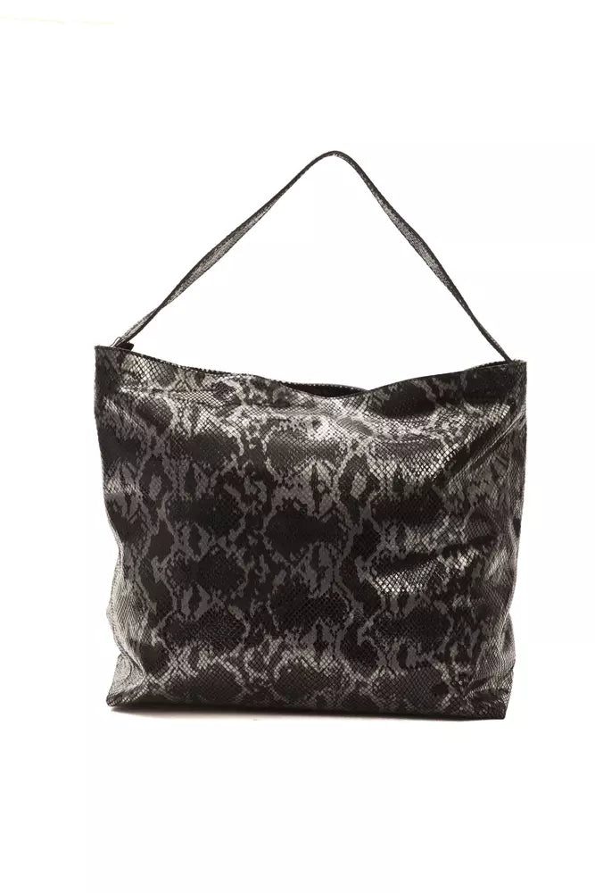 Women’s Pompei Donatella Gray Leather Women Shoulder Bag
