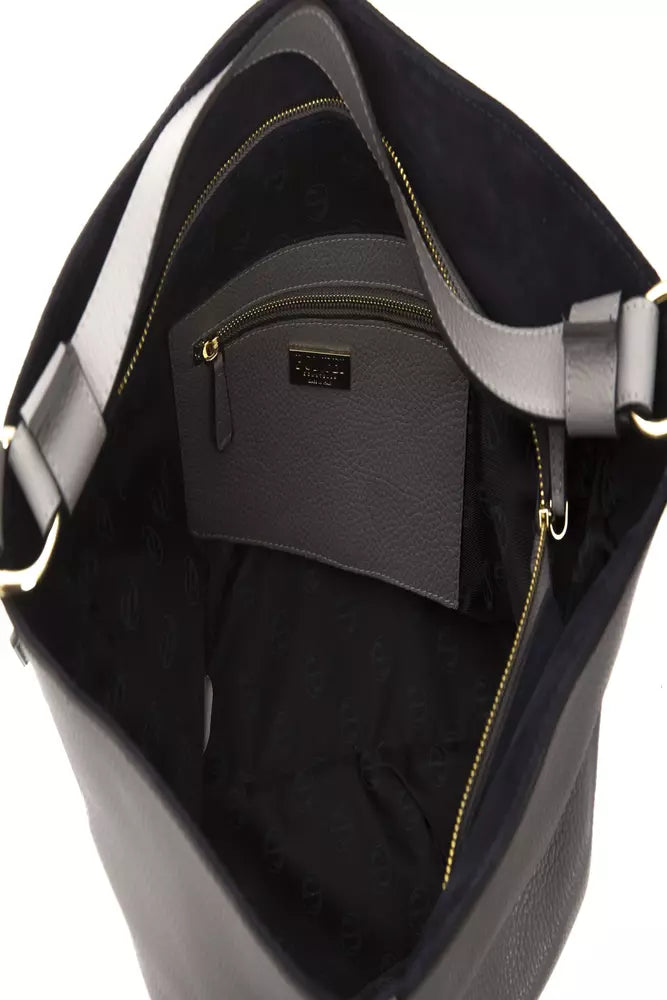 Women’s Pompei Donatella Gray Leather Women Shoulder Bag