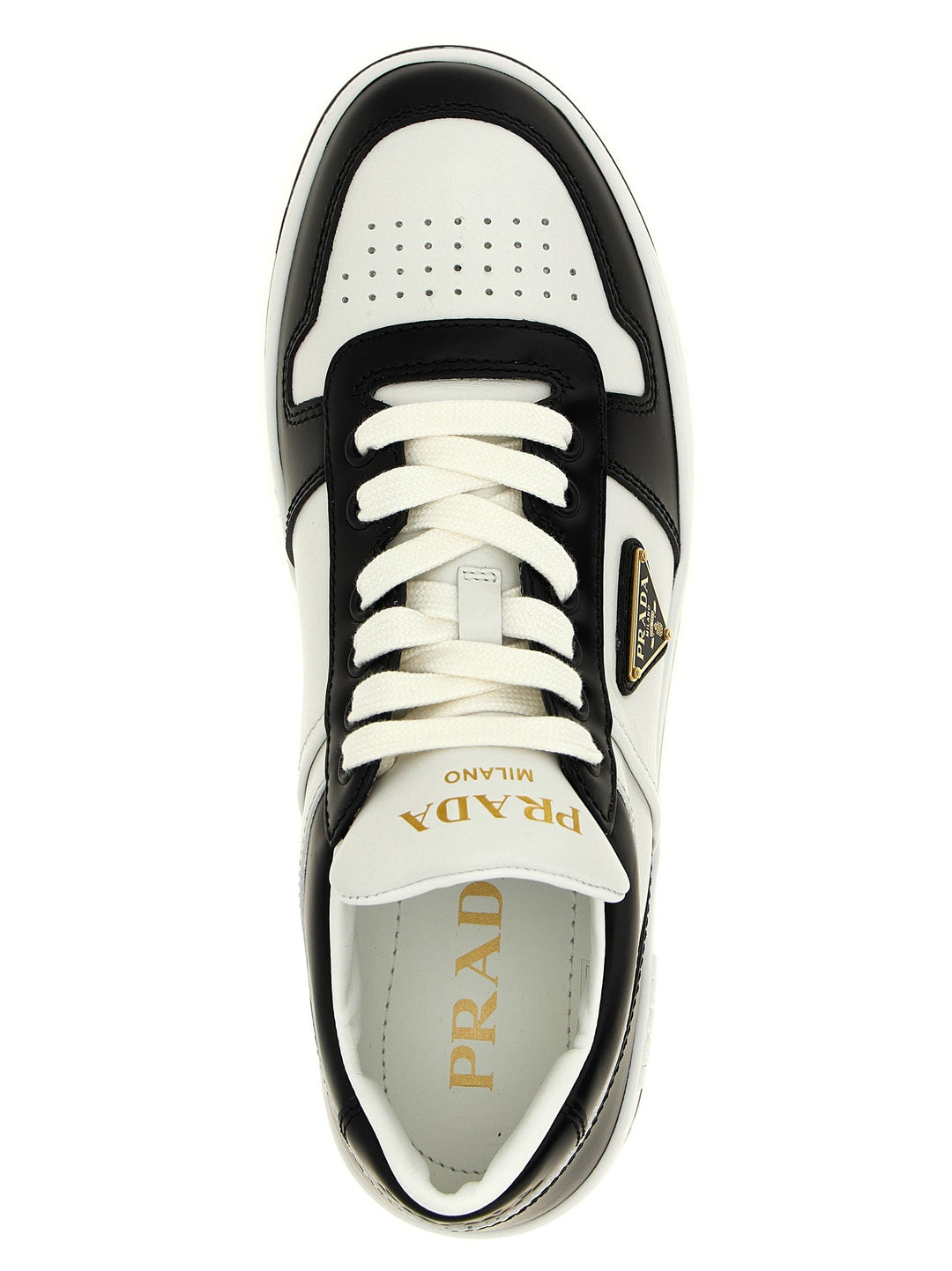 Women’s Prada Bicolor Calfskin Low Top Sneakers