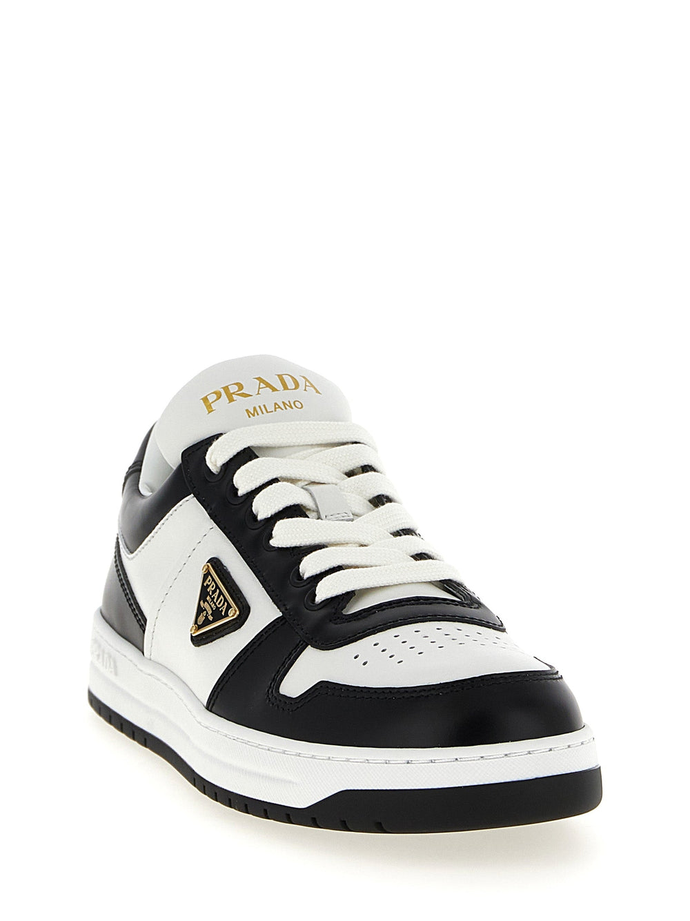 Women’s Prada Bicolor Calfskin Low Top Sneakers