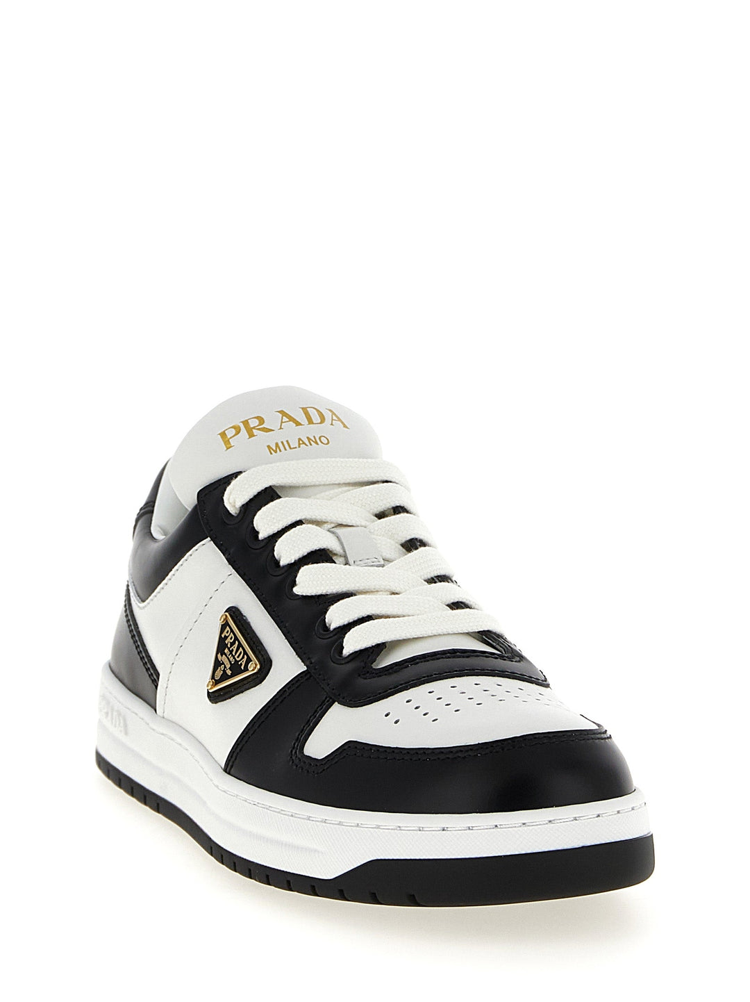 Women’s Prada Bicolor Calfskin Low Top Sneakers