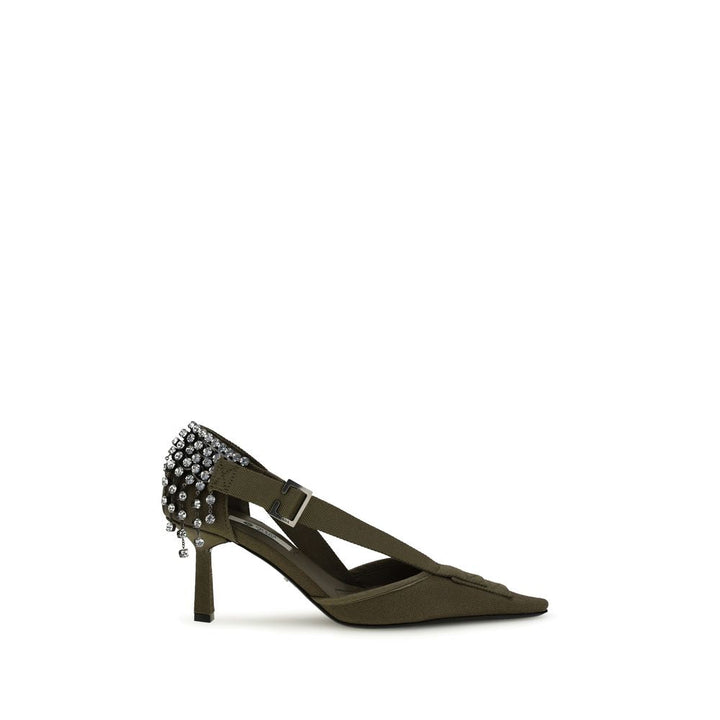 Women’s Prada Bicolor Cotton High Heel Pumps