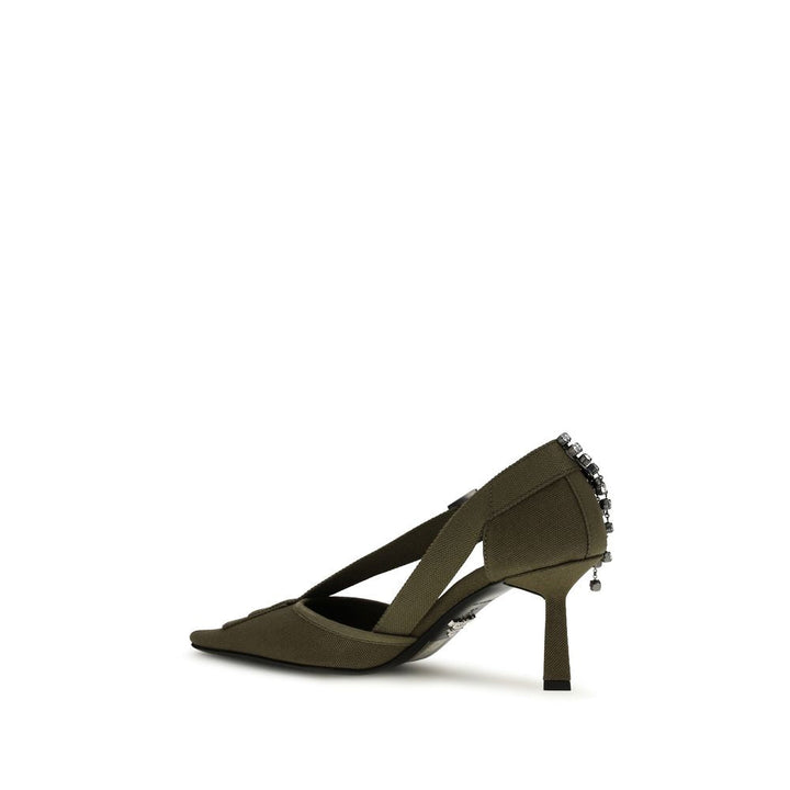 Women’s Prada Bicolor Cotton High Heel Pumps