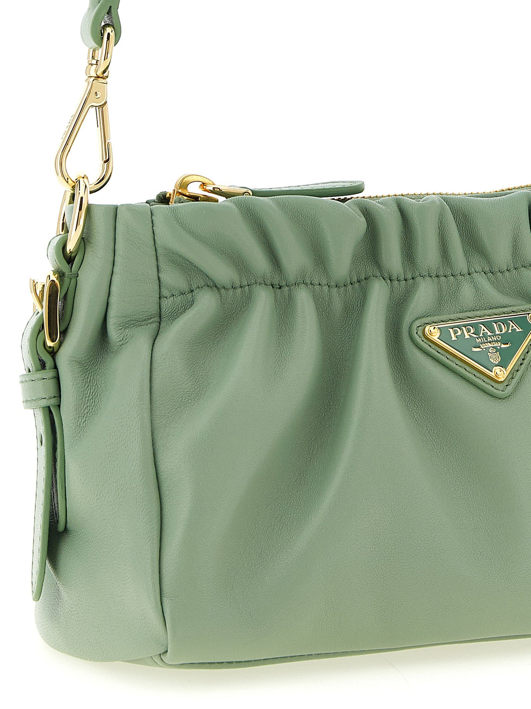 Women’s Prada Bicolor Lamb Leather Shoulder Bag