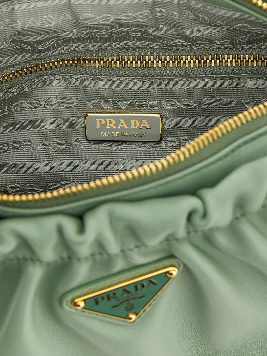 Women’s Prada Bicolor Lamb Leather Shoulder Bag