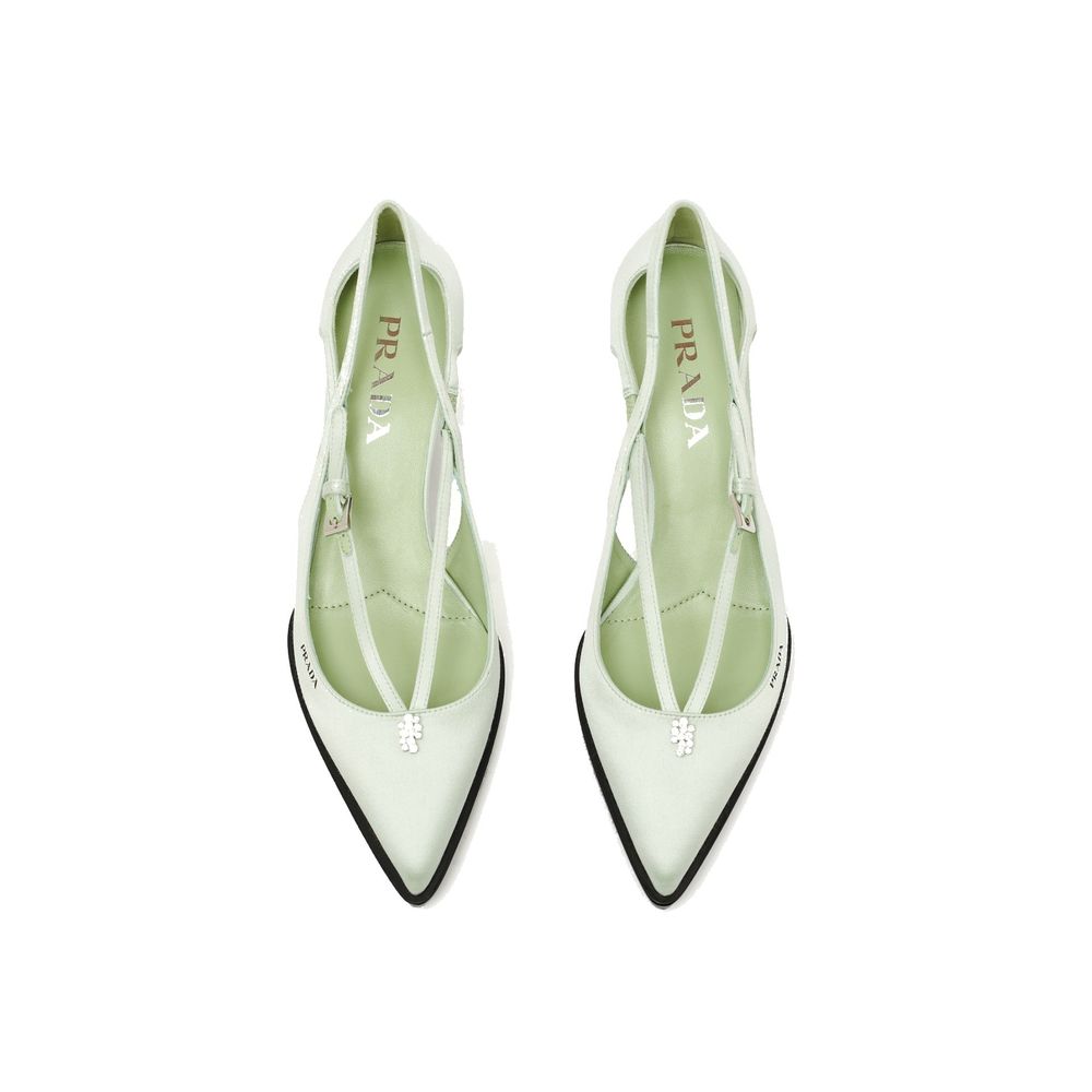 Women’s Prada Bicolor Silk Mid Heel Pumps