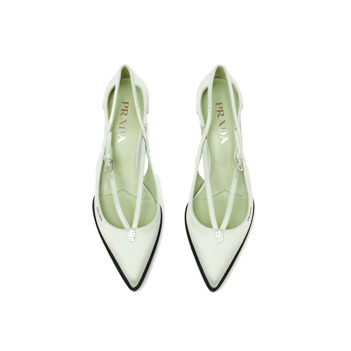 Women’s Prada Bicolor Silk Mid Heel Pumps