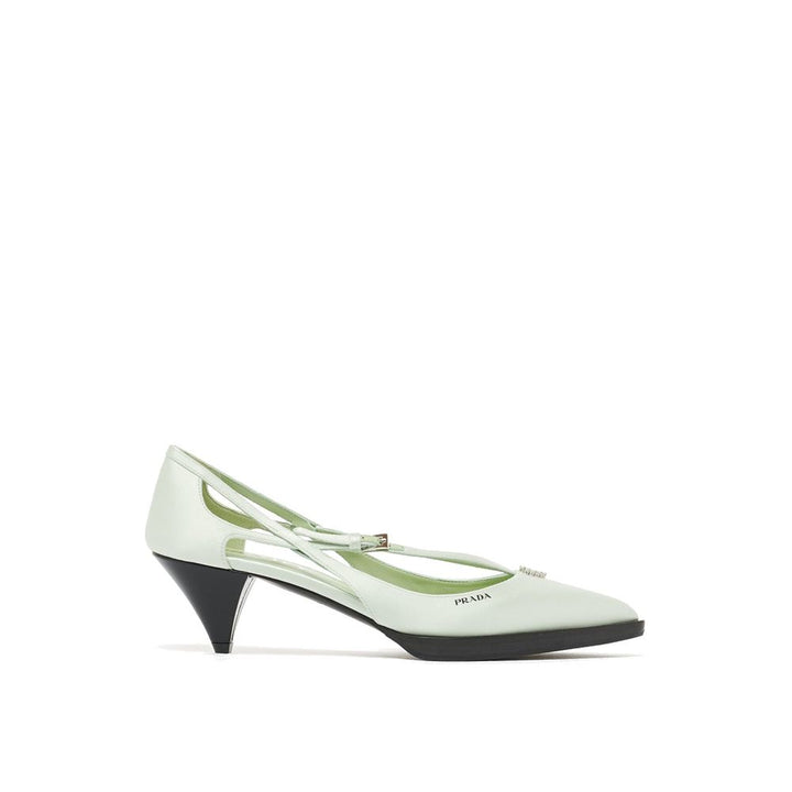 Women’s Prada Bicolor Silk Mid Heel Pumps