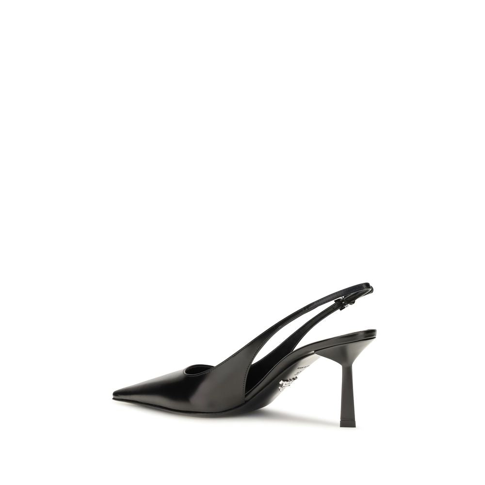 Women’s Prada Black Calf Leather Bos Taurus High Heel Pumps