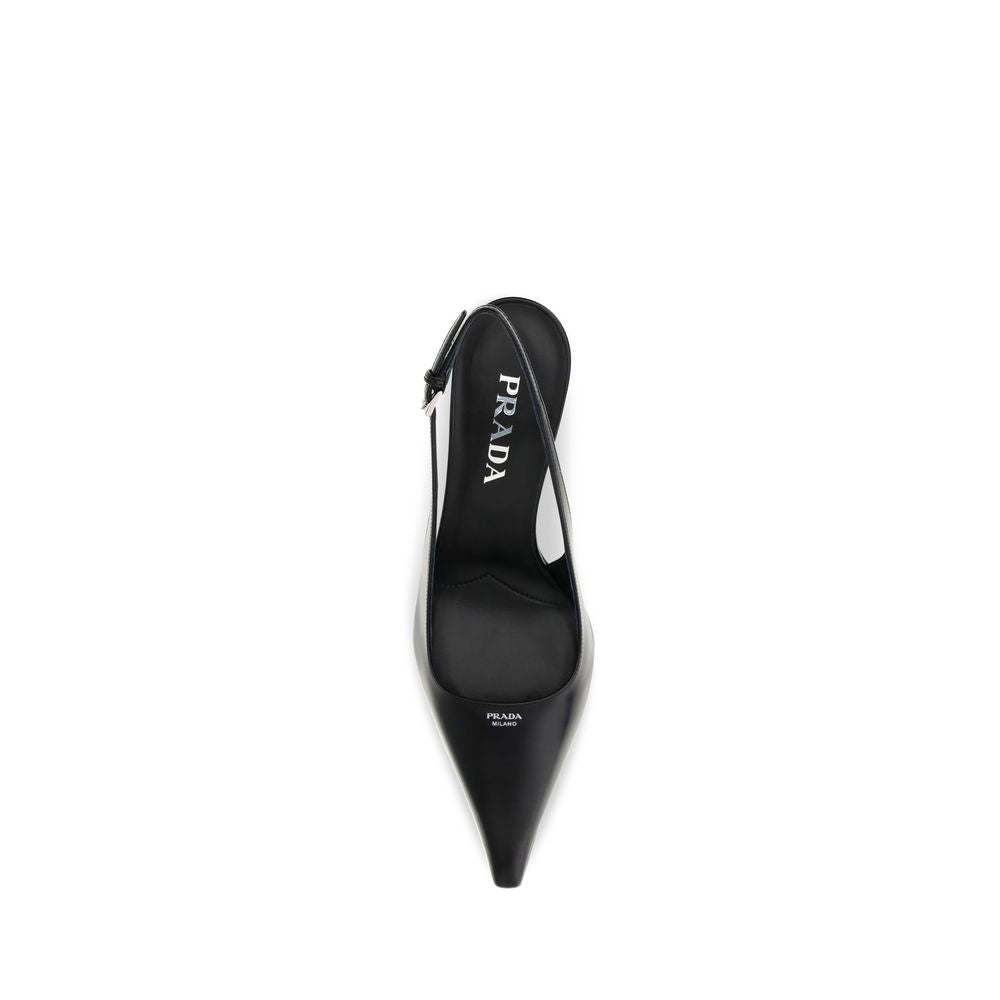 Women’s Prada Black Calf Leather Bos Taurus High Heel Pumps