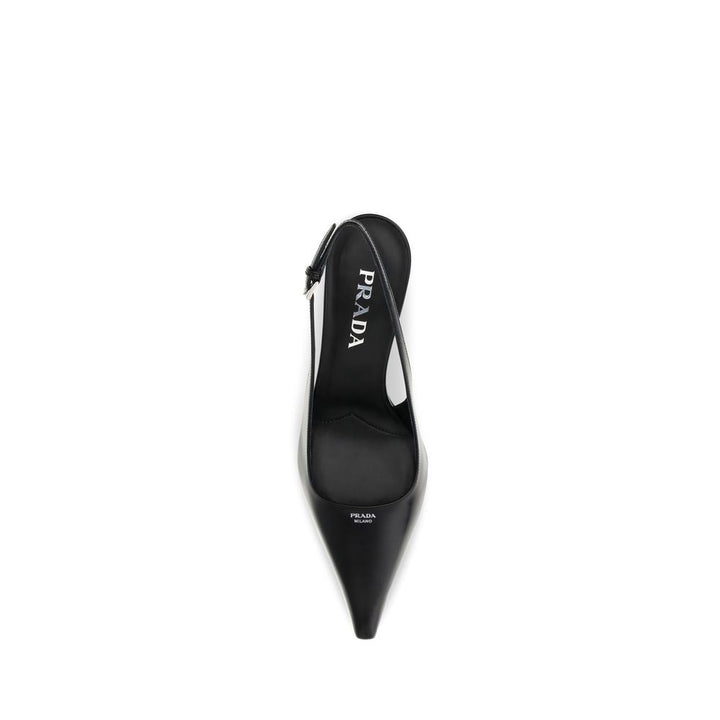 Women’s Prada Black Calf Leather Bos Taurus High Heel Pumps