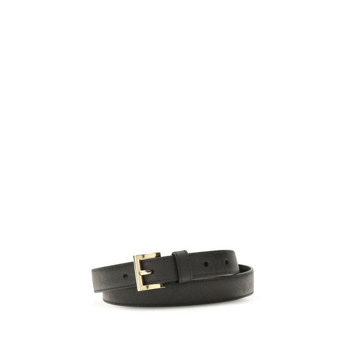 Women’s Prada Black Calf Leather Bos Taurus Regular Belt