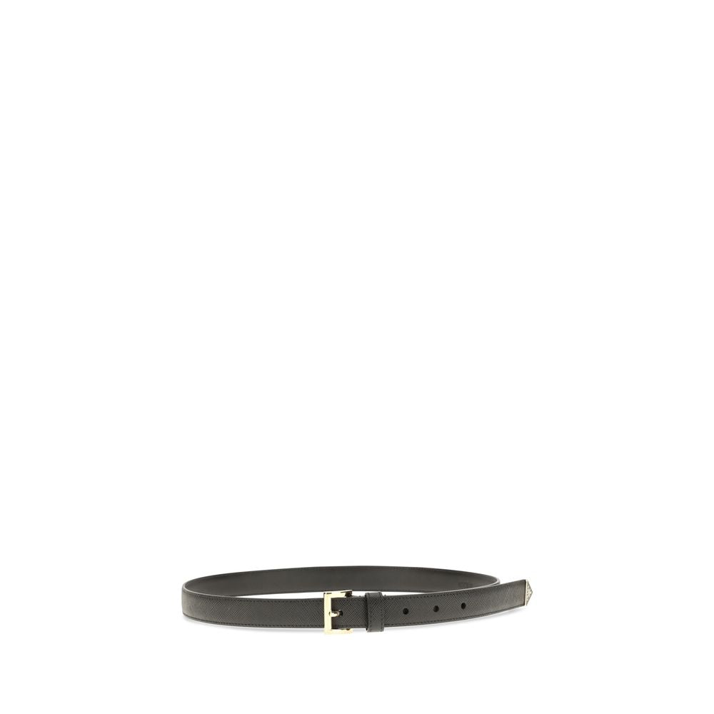 Women’s Prada Black Calf Leather Bos Taurus Regular Belt