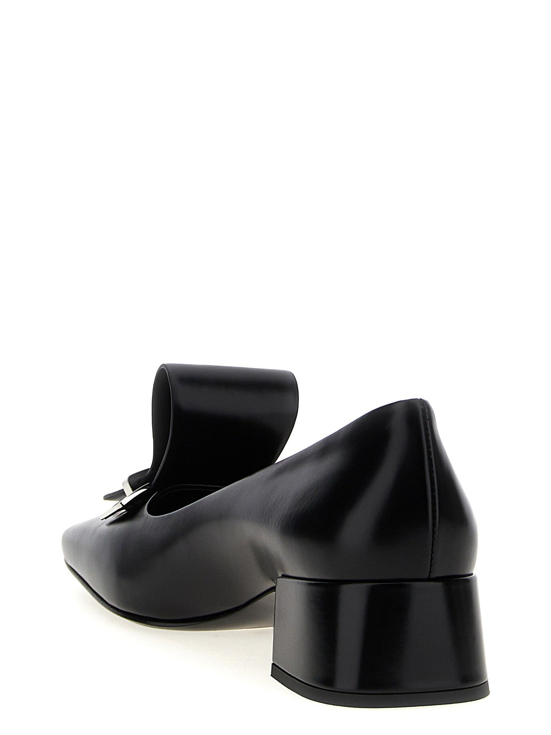 Women’s Prada Black Calfskin Mid Heel Pumps