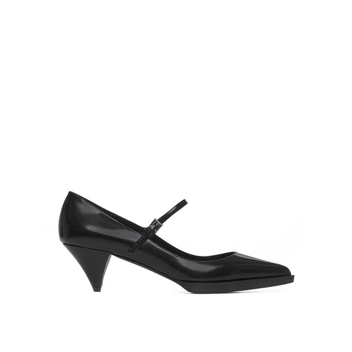 Women’s Prada Black Calfskin Mid Heel Pumps