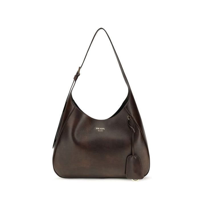 Women’s Prada Brown Calf Leather Bos Taurus Shoulder Bag