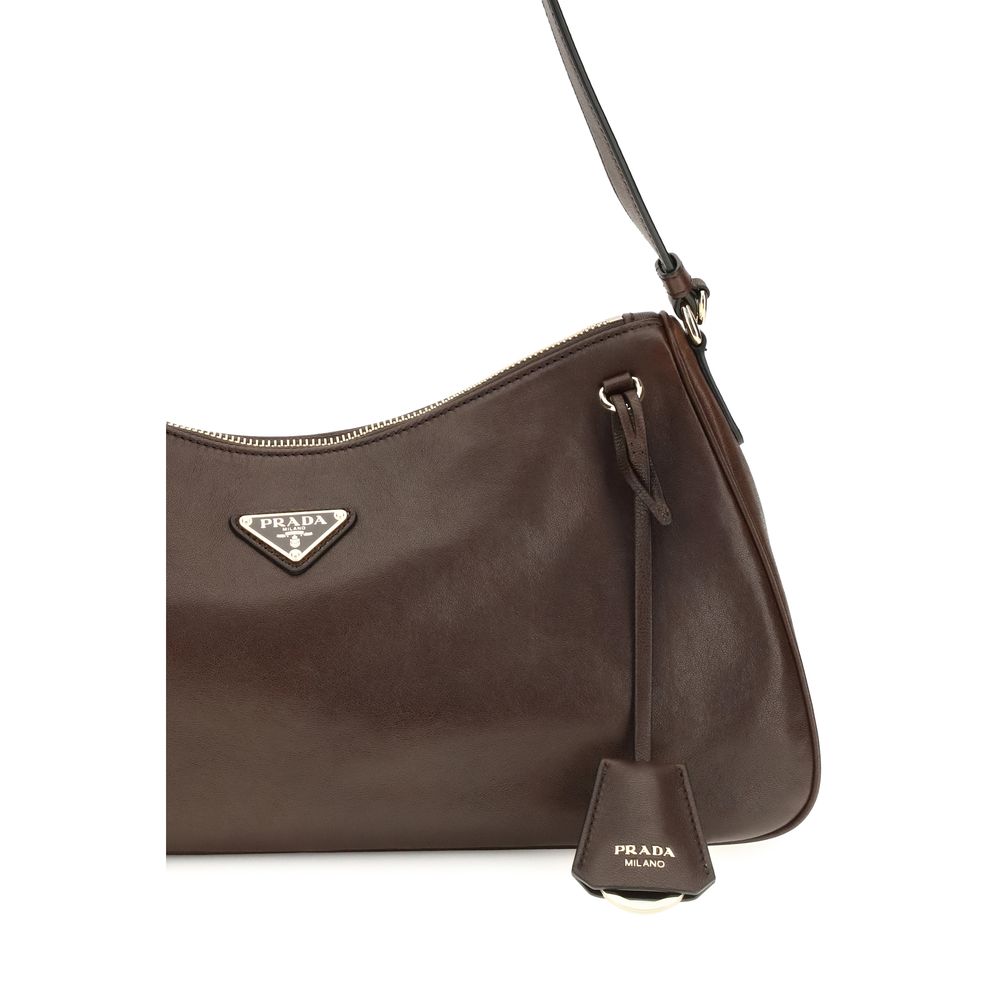 Women’s Prada Brown Calf Leather Bos Taurus Shoulder Bag