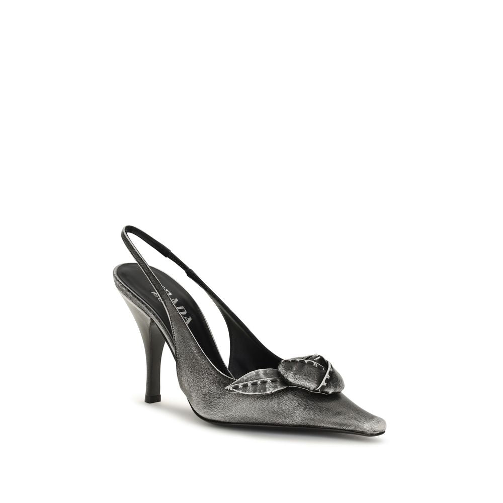 Women’s Prada Gray Goatskin High Heel Pumps
