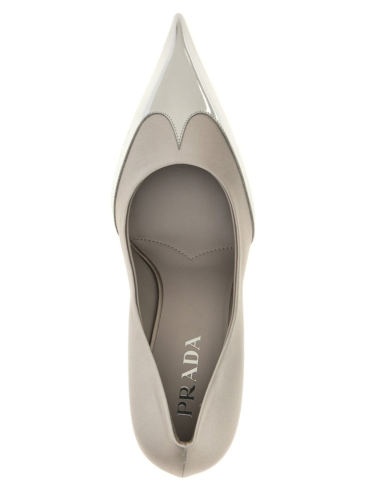 Women’s Prada Silver Viscose High Heel Pumps