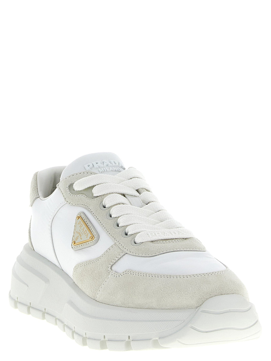Women’s Prada White Polyamide Athletic Sneakers