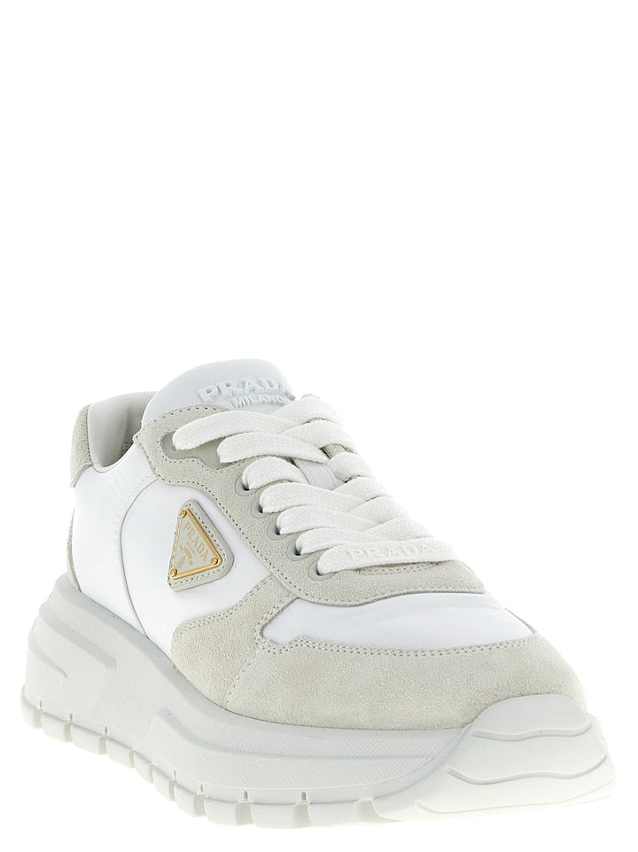 Women’s Prada White Polyamide Athletic Sneakers