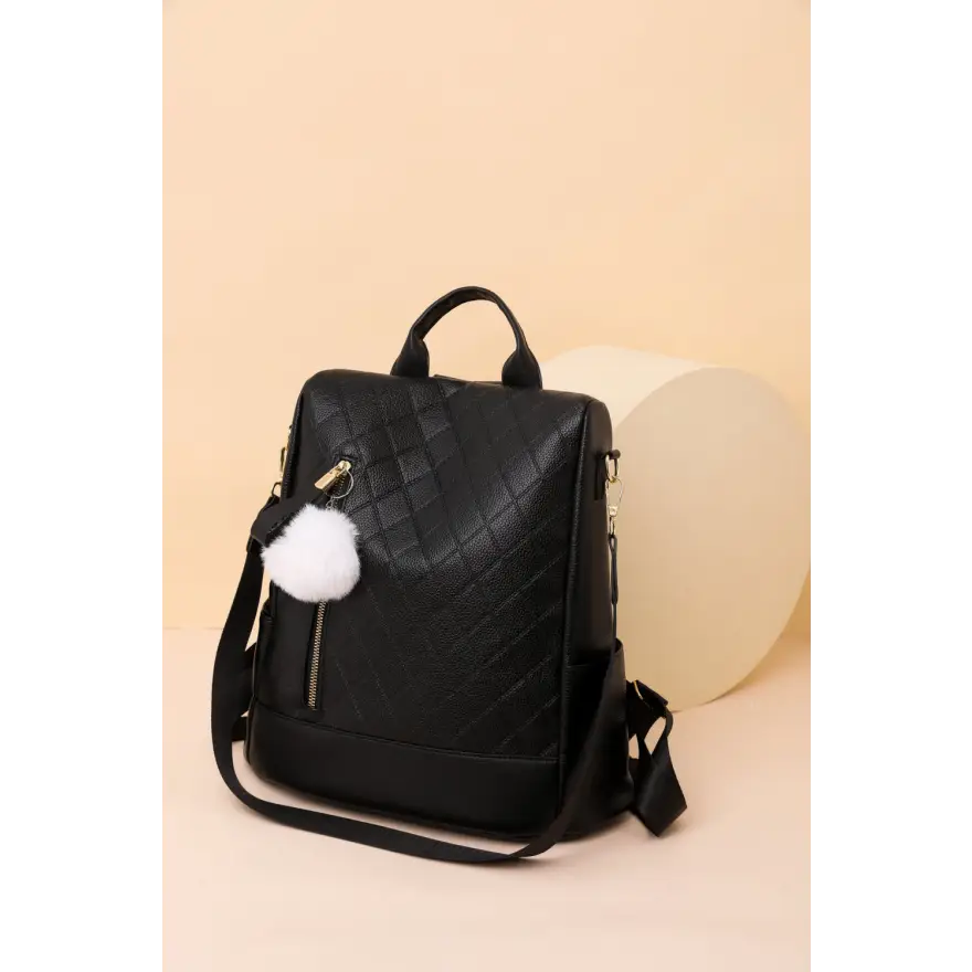 Women’s Pum-pum Zipper Backpack Elegant Everyday Style