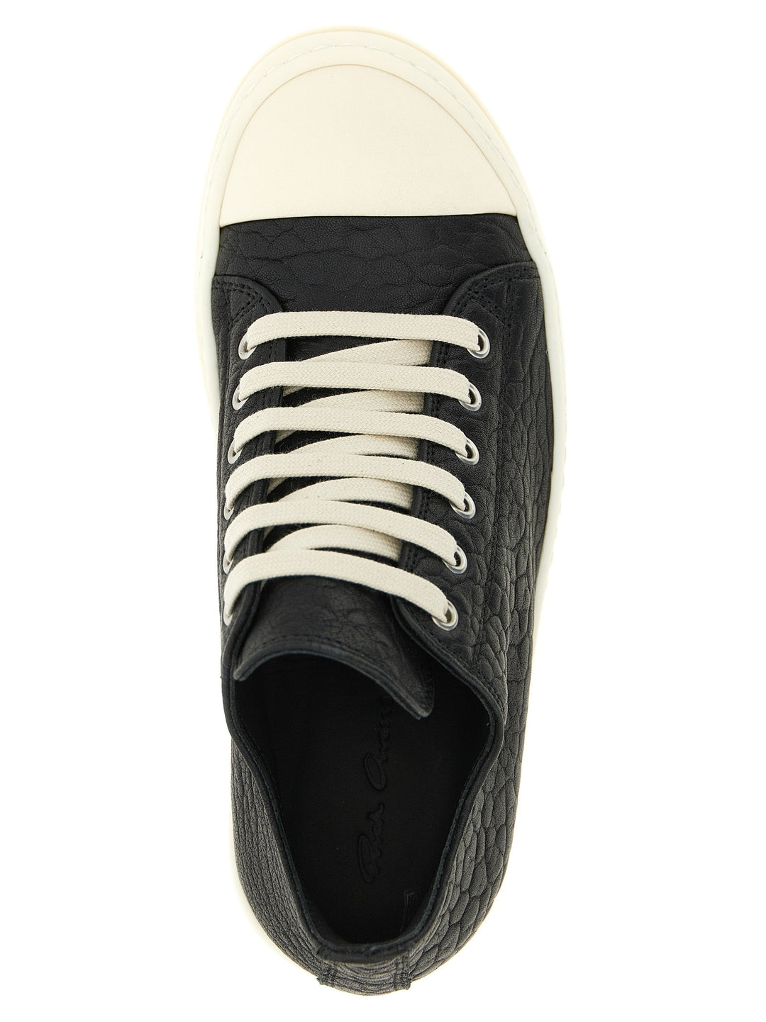Women’s Rick Owens Bicolor Lamb Leather Low Top Sneakers
