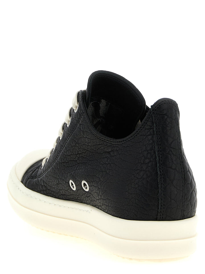Women’s Rick Owens Bicolor Lamb Leather Low Top Sneakers