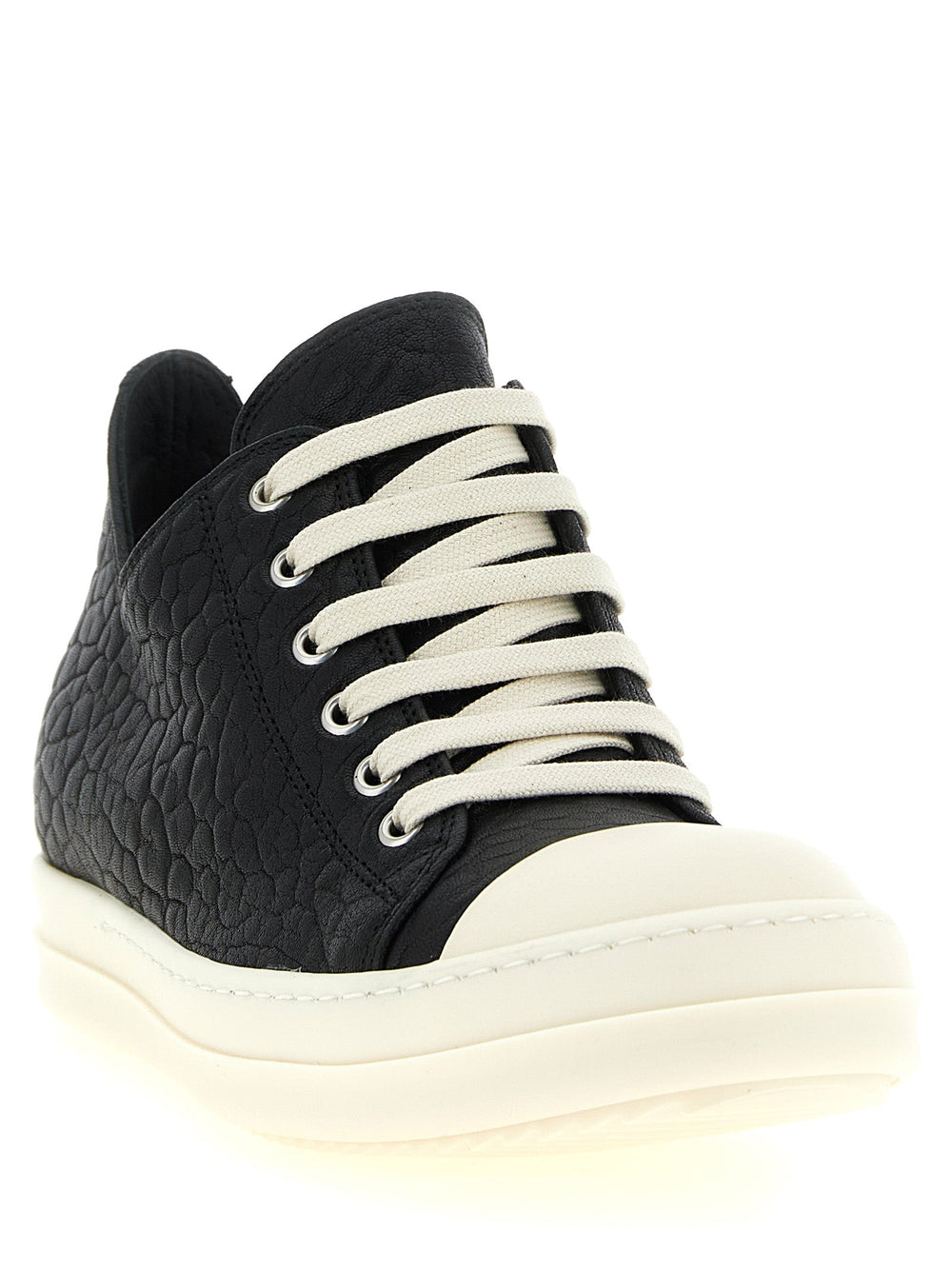 Women’s Rick Owens Bicolor Lamb Leather Low Top Sneakers