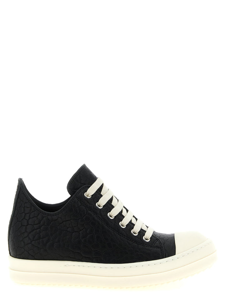 Women’s Rick Owens Bicolor Lamb Leather Low Top Sneakers
