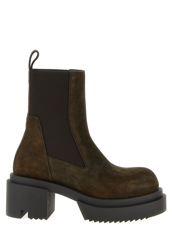 Women’s Rick Owens Brown Bovine Leather Chelsea Boots