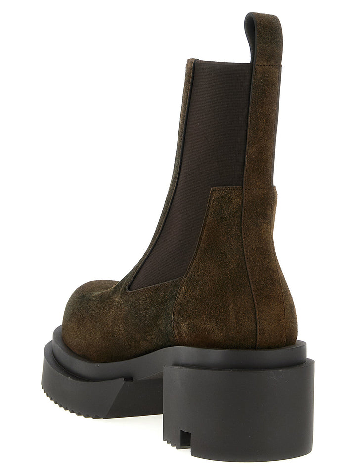 Women’s Rick Owens Brown Bovine Leather Chelsea Boots