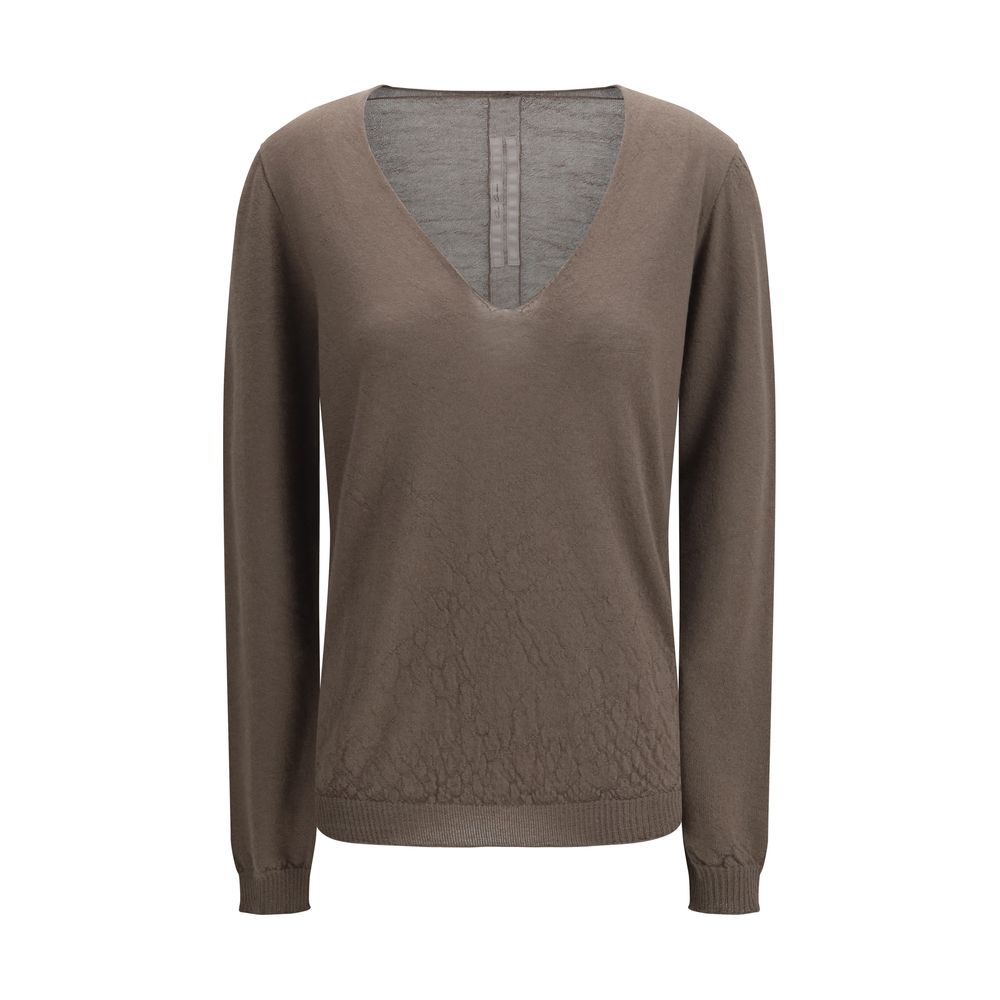 Women’s Rick Owens Gray Wool Oves Aries Sweatshirt