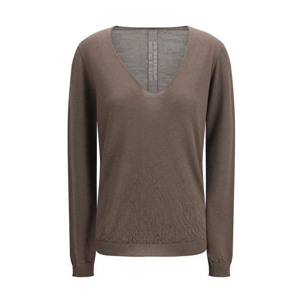 Women’s Rick Owens Gray Wool Oves Aries Sweatshirt