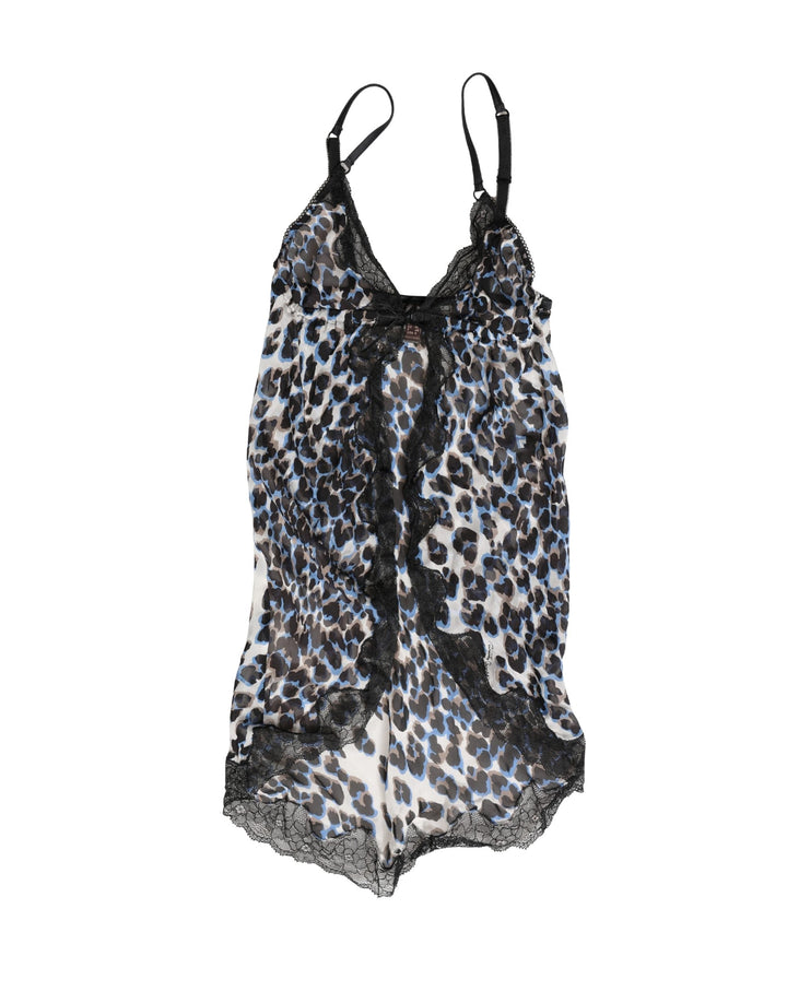 Women’s Roberto Cavalli Multicolor Leopard Babydoll Chemise Underwear