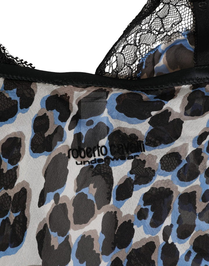 Women’s Roberto Cavalli Multicolor Leopard Babydoll Chemise Underwear