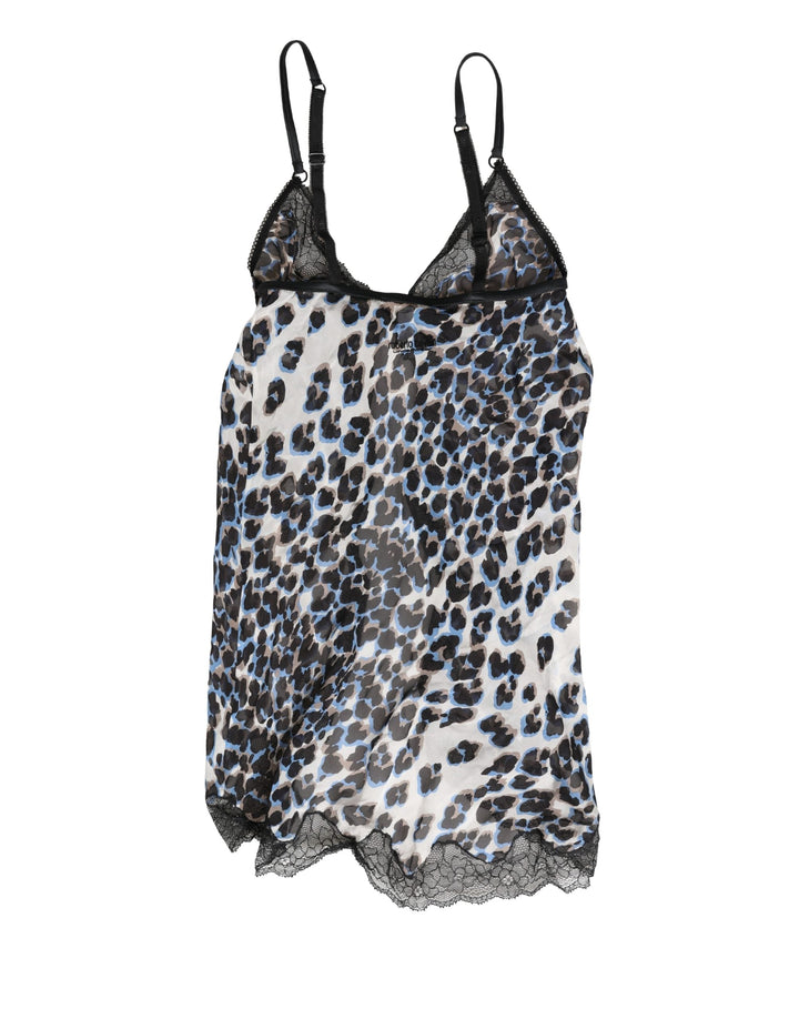 Women’s Roberto Cavalli Multicolor Leopard Babydoll Chemise Underwear