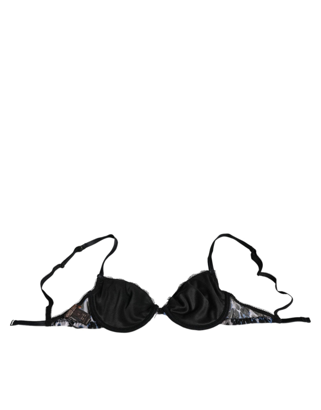 Women’s Roberto Cavalli White Leopard Push Up Reggiseno Bra Underwear