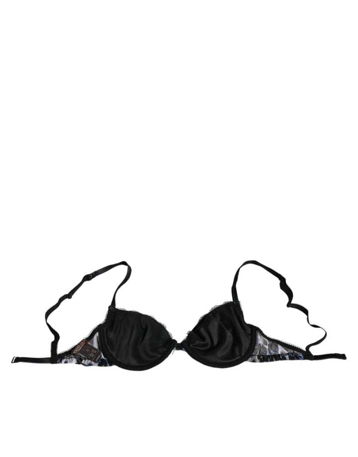 Women’s Roberto Cavalli White Leopard Push Up Reggiseno Bra Underwear