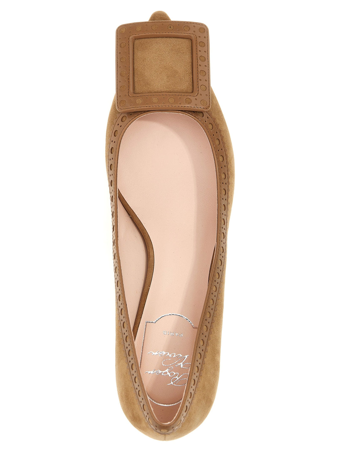 Women’s Roger Vivier Beige Goatskin Mid Heel Pumps