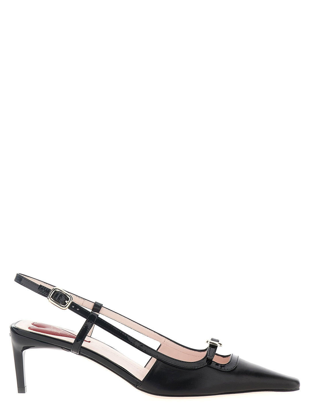 Women’s Roger Vivier Black Calfskin Mid Heel Pumps
