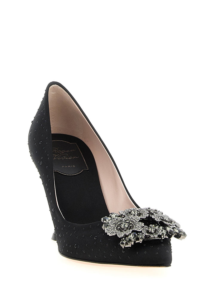 Women’s Roger Vivier Black Viscose High Heel Pumps