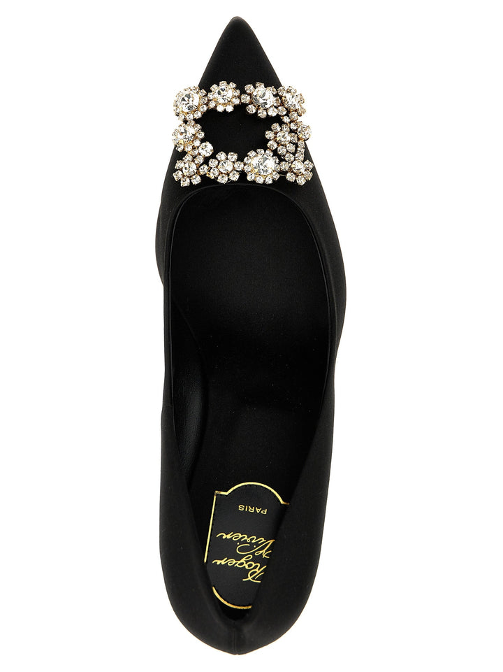 Women’s Roger Vivier Black Viscose Mid Heel Pumps