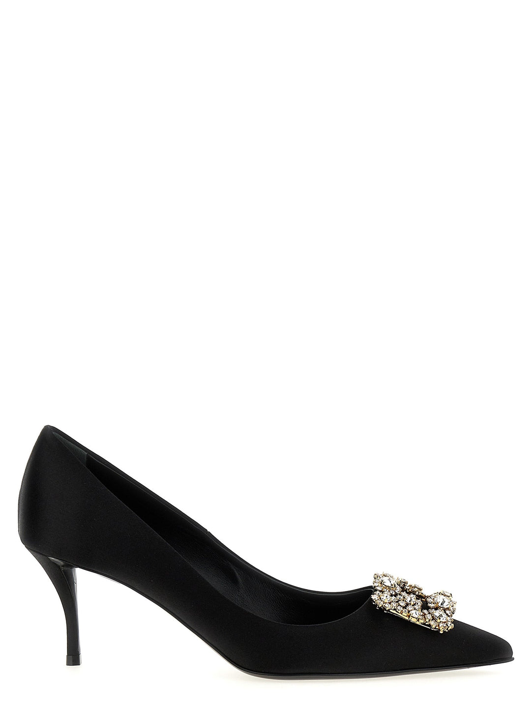Women’s Roger Vivier Black Viscose Mid Heel Pumps