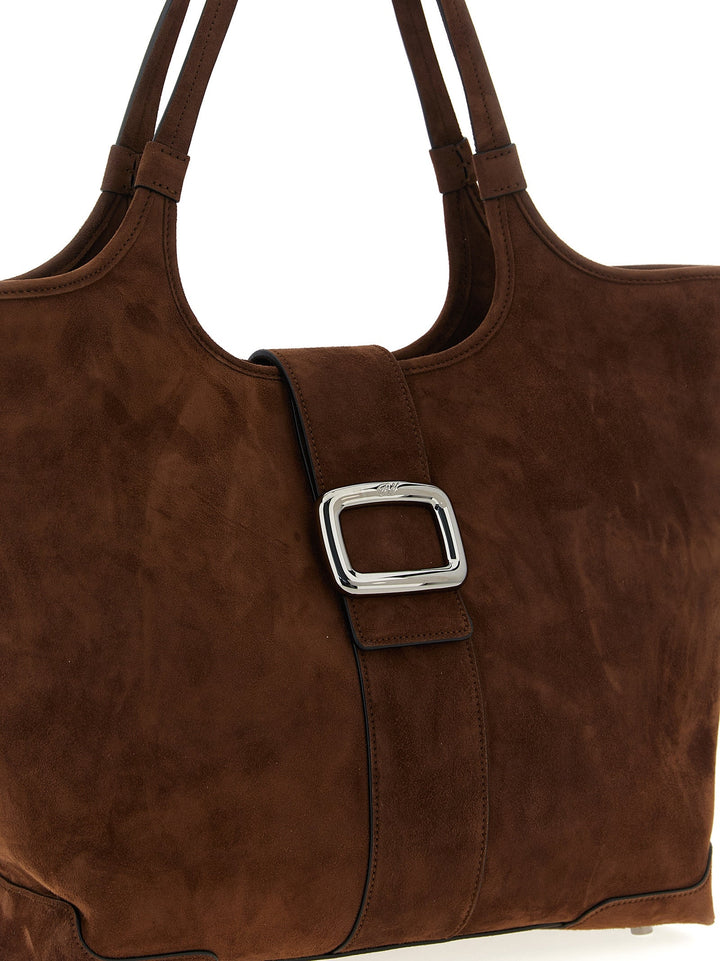 Women’s Roger Vivier Brown Goatskin Tote Bag